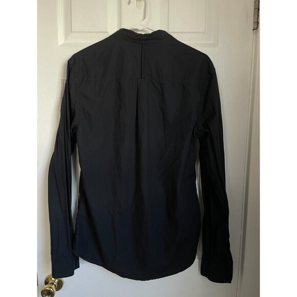 ALLSAINTS Men's Button Up Jesmond Shirt Black Cotton size M long sleeve y2k - Picture 4 of 8